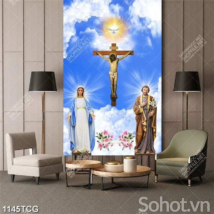 Gạch tranh công giáo 3d