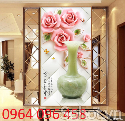 tranh gạch 3d phòng khách - NB44