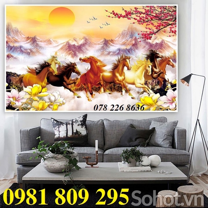 Tranh gạch men - mã đáo thành công - tranh gạch