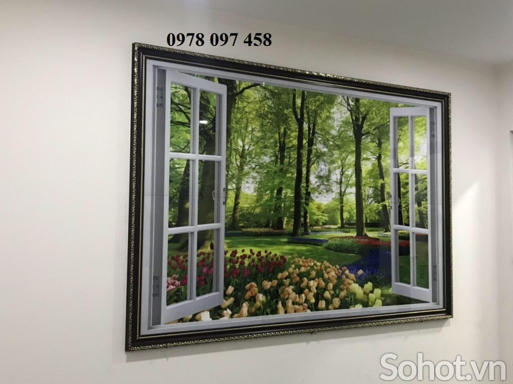 Tranh 3D - phong cảnh thiên nhiên giao hòa.