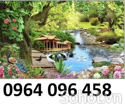 Tranh gạch men 3d ốp tường phong cảnh đồng quê - SXC733