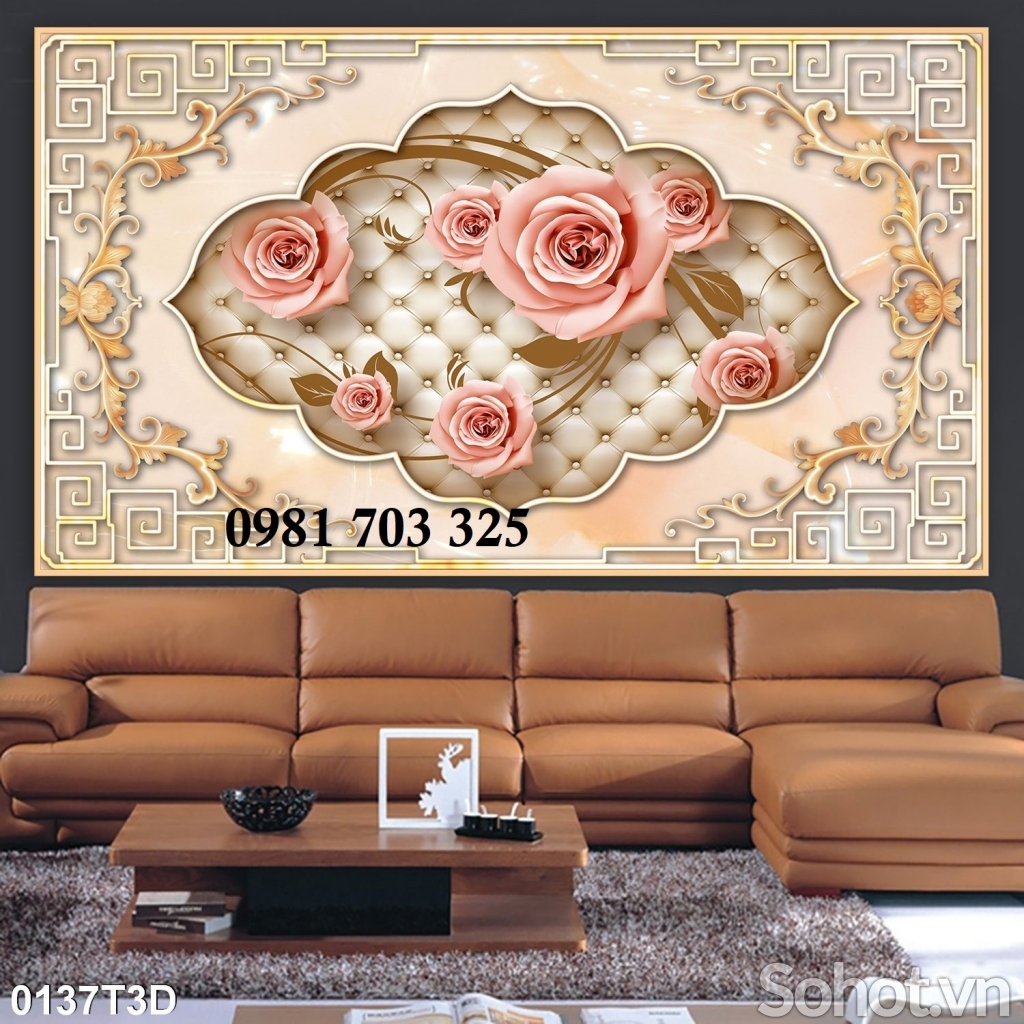 Tranh gạch men , tranh hoa 3D