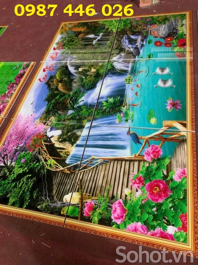 Tranh gạch men tường phong thủy đẹp HP8823