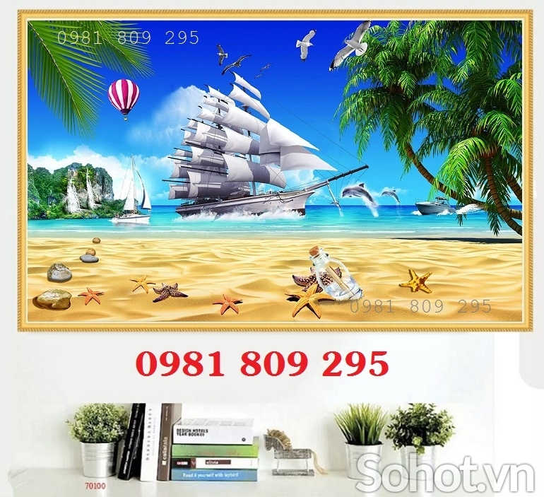 Gạch 3d ốp tường - tranh gạch thác nước