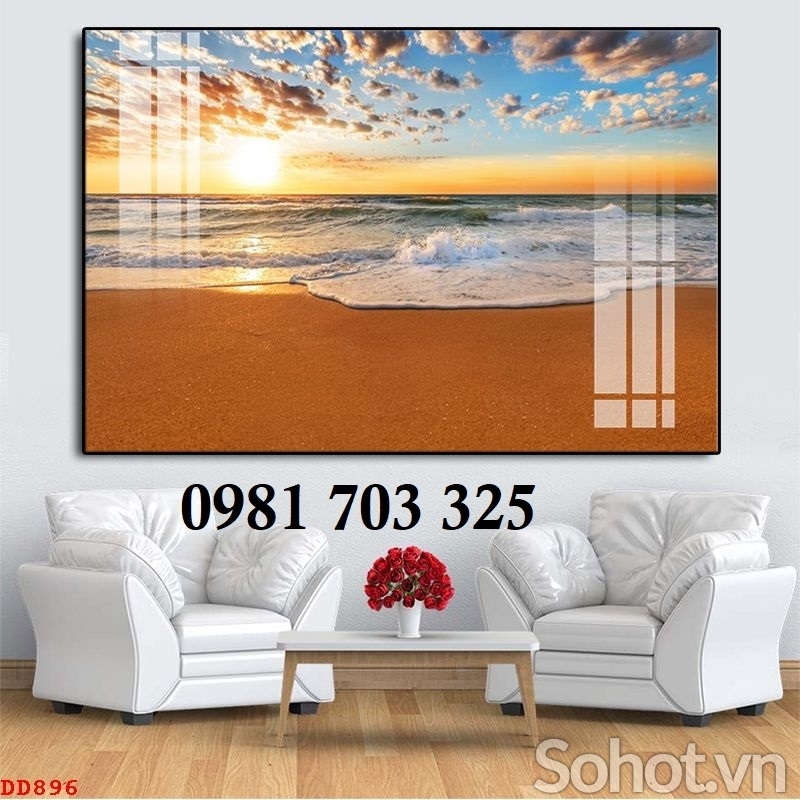 Tranh gạch 3d hình biển xanh đẹp