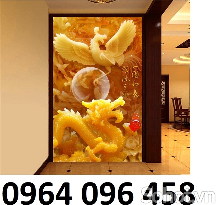 Tranh phong thủy phòng khách tranh gạch 3d - CXXX3