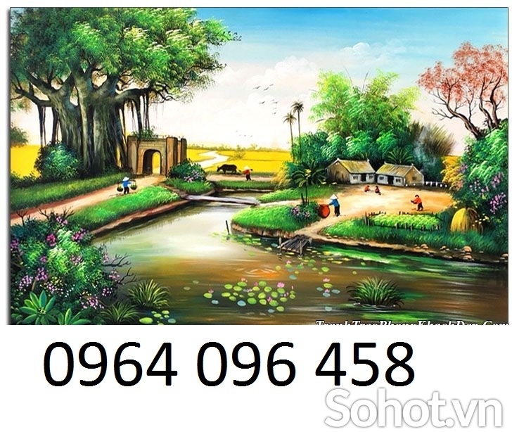 Mẫu tranh gạch 3d cảnh đồng quê đẹp - MNBB95