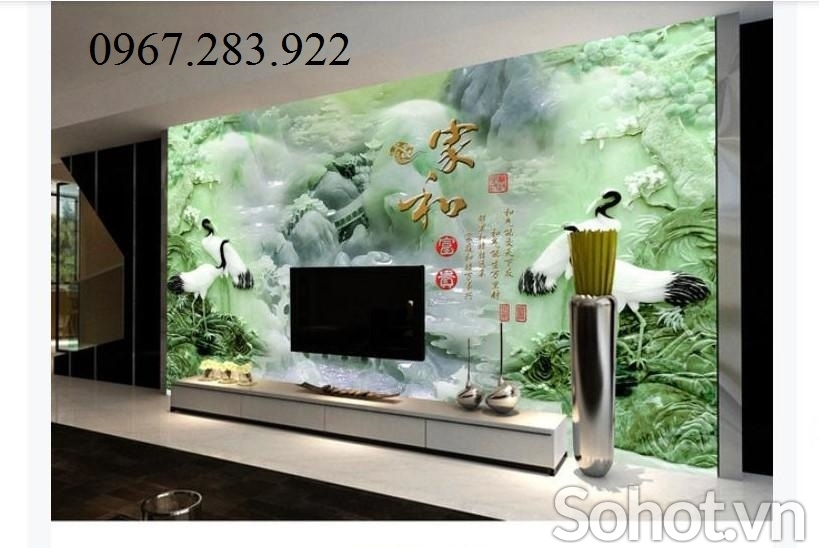 Tranh 3D- Tranh chim Hạc