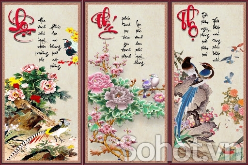 Gạch tranh 3d phúc lộc thọ - DZ222