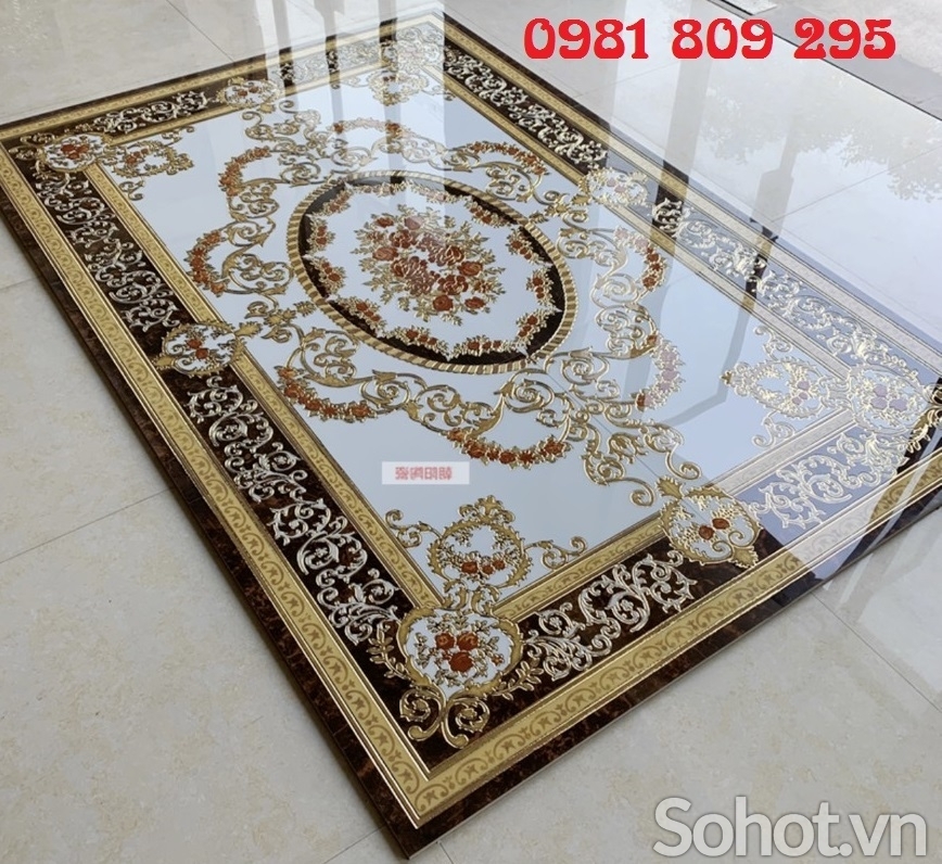 Gạch thảm hình bông cánh sen 1m6x2m4