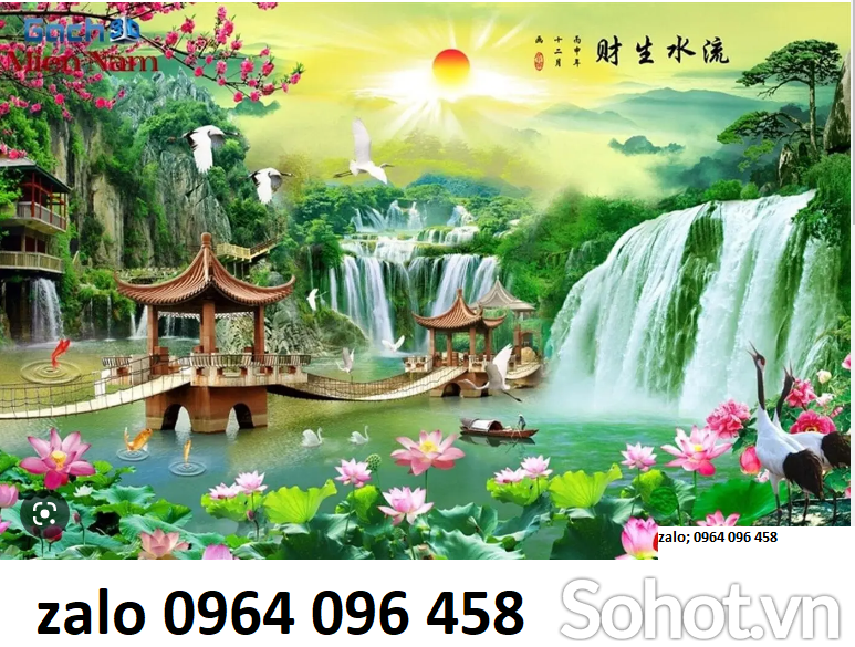 Tranh gạch 3d phong cảnh đồng quê - CBVV8