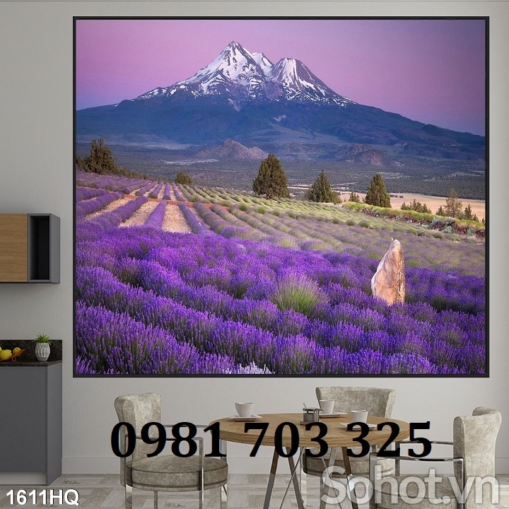 Tranh gạch 3d trang trí vườn hoa