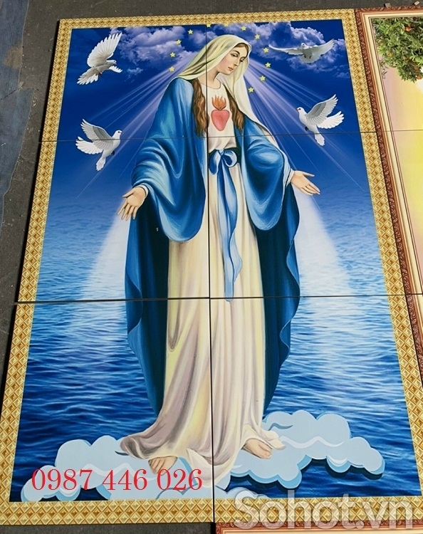 Gạch tranh thiên chúa, tranh công giáo HP8273