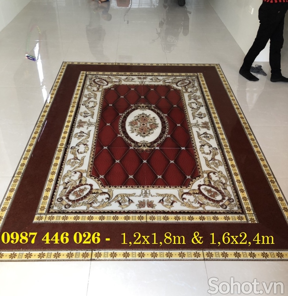 Gạch nền nhà thảm hoa văn cổ điển