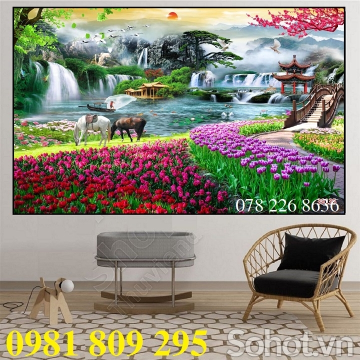 Gạch tranh 3d - mẫu tranh phong cảnh