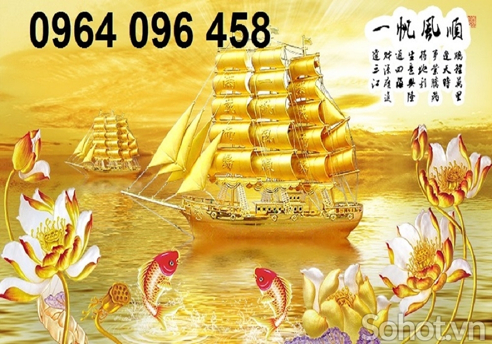 Tranh gạch 3d thuyền buồm - 833XC