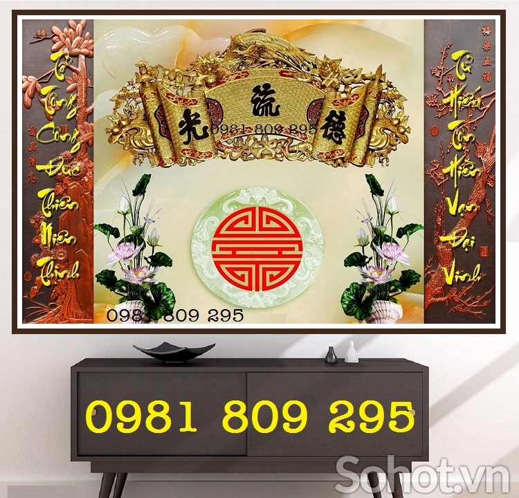 Gạch tranh ban thờ ốp tường H0896