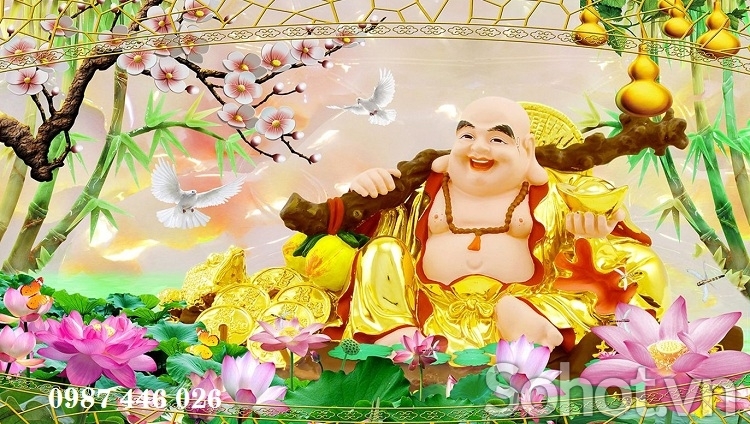 Tranh gạch men phật di lặc HP872