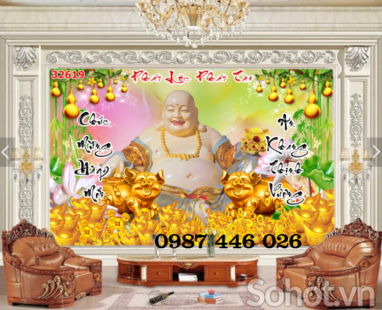 Gạch tranh thần tài HP9823
