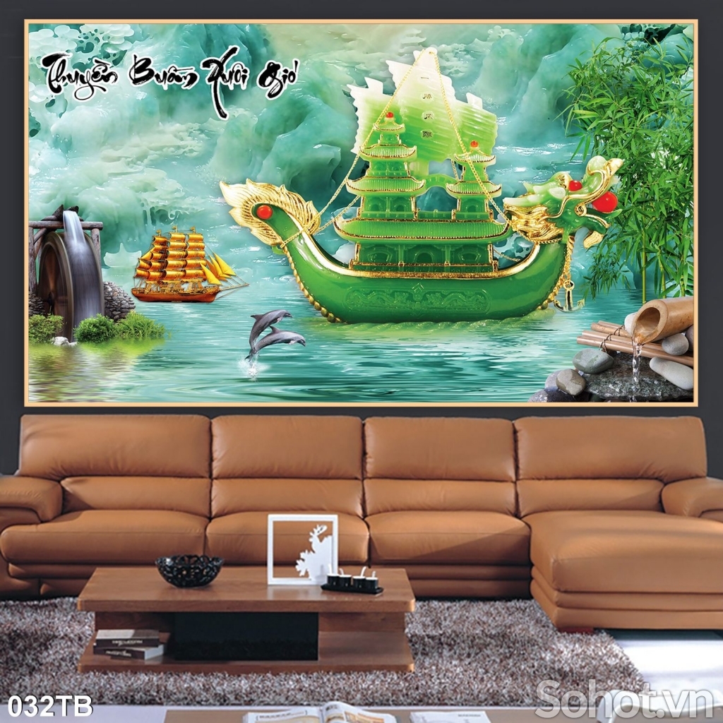 Tranh thuận buồm xuôi gió - gạch ốp tường