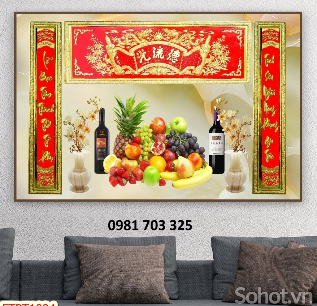 tranh gạch 3D ốp tường, tranh phòng thờ