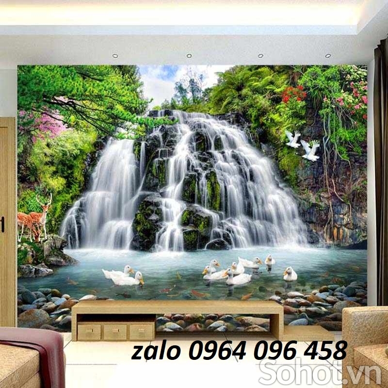 tranh 3d phong cảng thiên nhiên - gạch tranh 3d ốp tường - 764SL