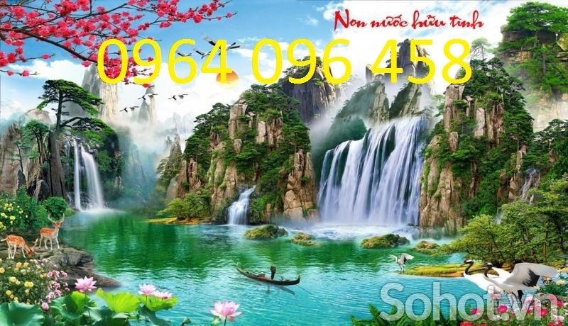 Tranh gạch 3d ốp tường phong cảnh đồng quê - NBV43