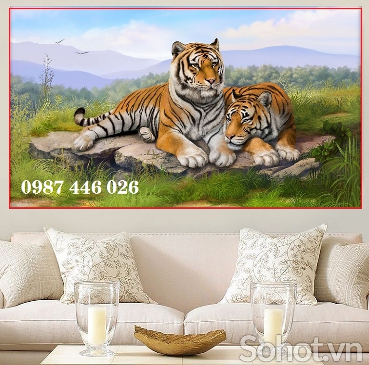 Tranh gạch men con hổ HP8322
