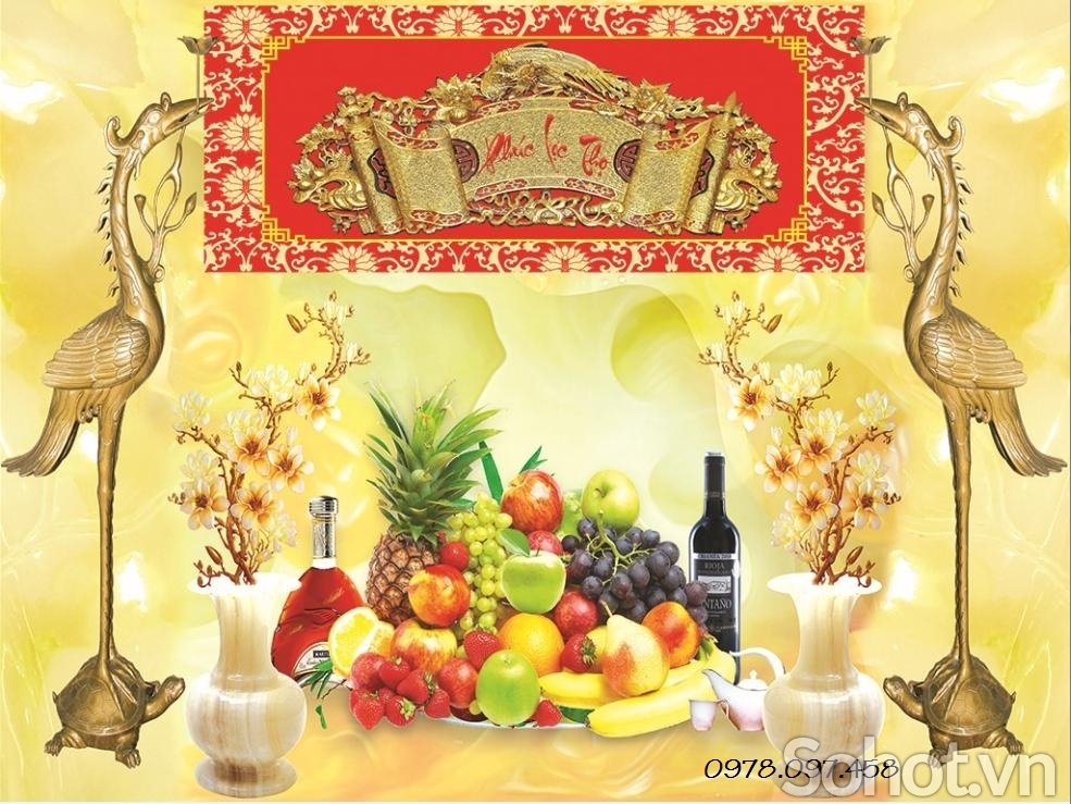 Gạch tranh 3d trang trí phòng thờ