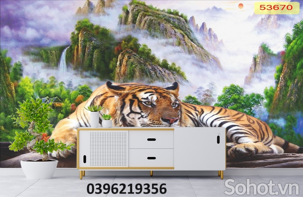 Tranh hổ đẹp 3D