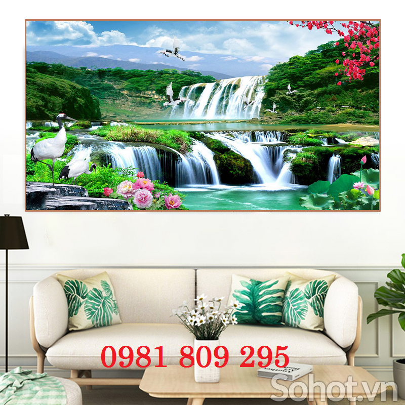 Tranh gạch men sơn thủy 3d