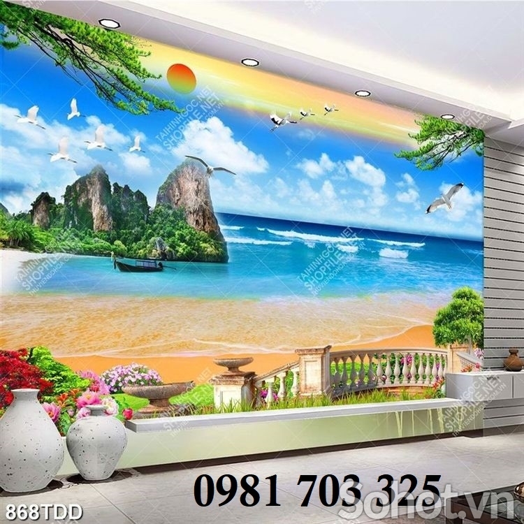 Tranh gạch phong cảnh biển
