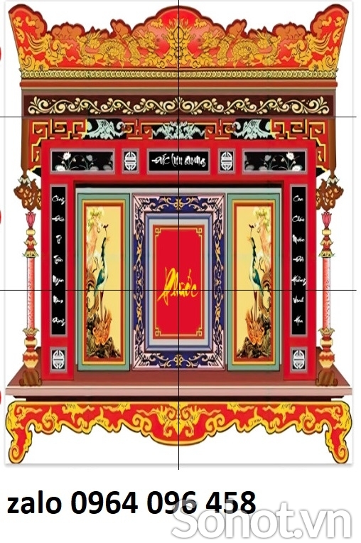 Gạch tranh 3d ốp tường bàn thờ - KCDC4