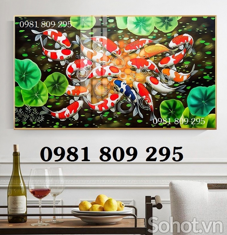 Tranh gạch cá chép - gạch tranh 3d
