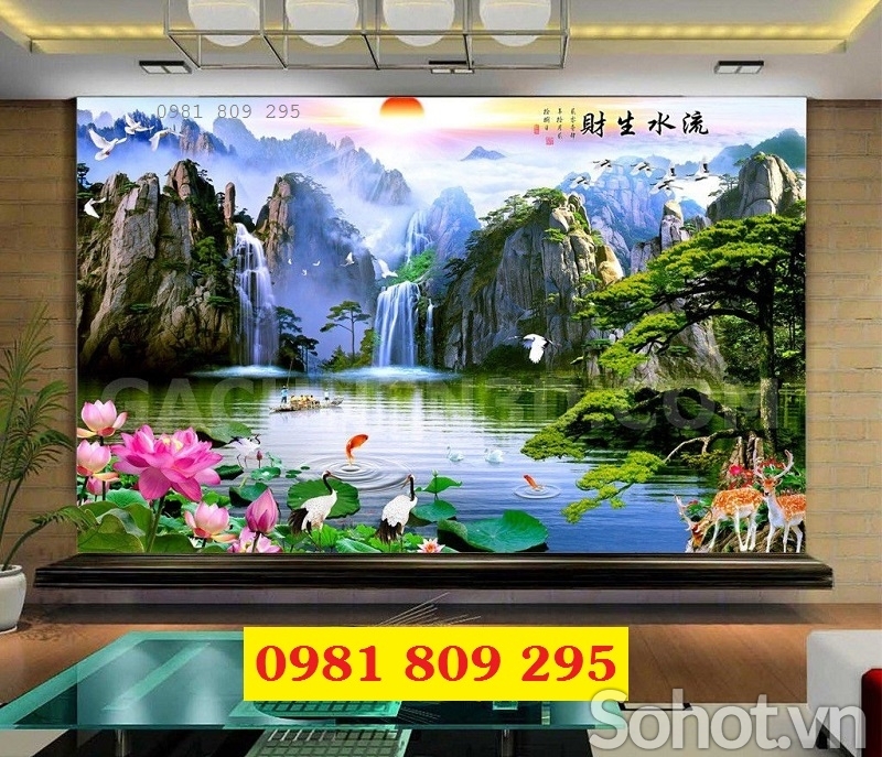 Tranh gạch men sơn thủy HP656