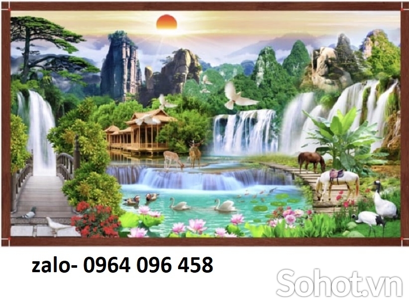 Tranh gạch phông cảnh đồng quê 3d - KCN32