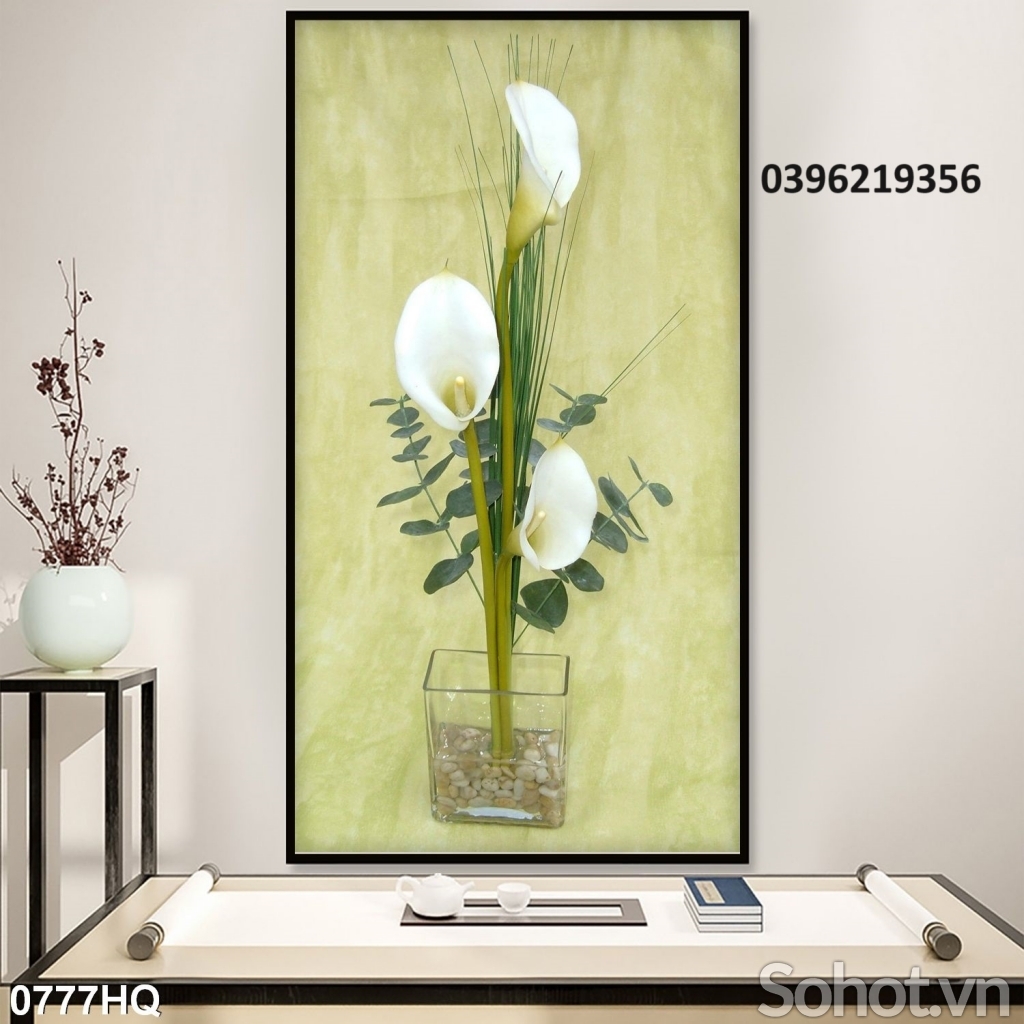 Tranh gạch hình hoa đẹp 3D