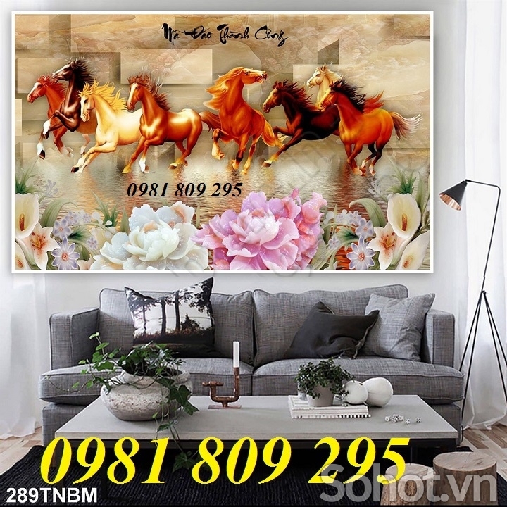 Tranh  gạch mã đáo thành công - tranh gạch men