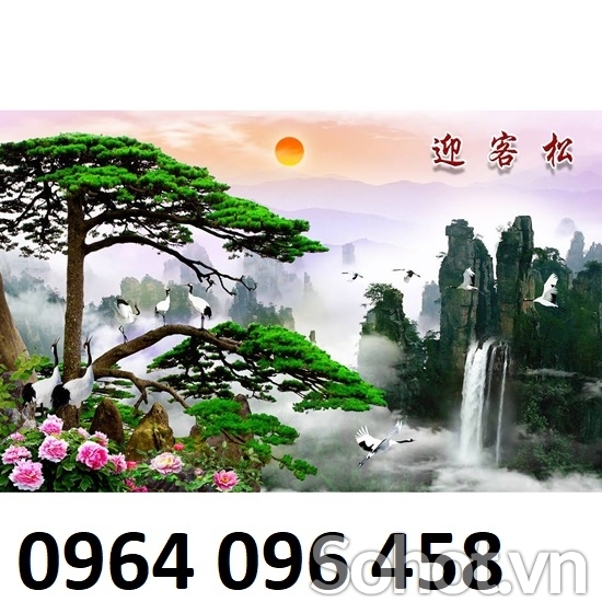 tranh gạch 3d phong thủy đồi núi - 456BV