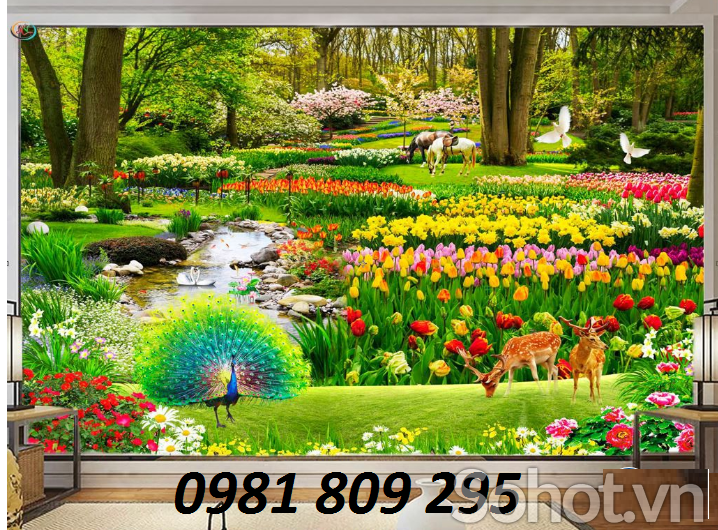 Tranh thác nước- gạch tranh 3d