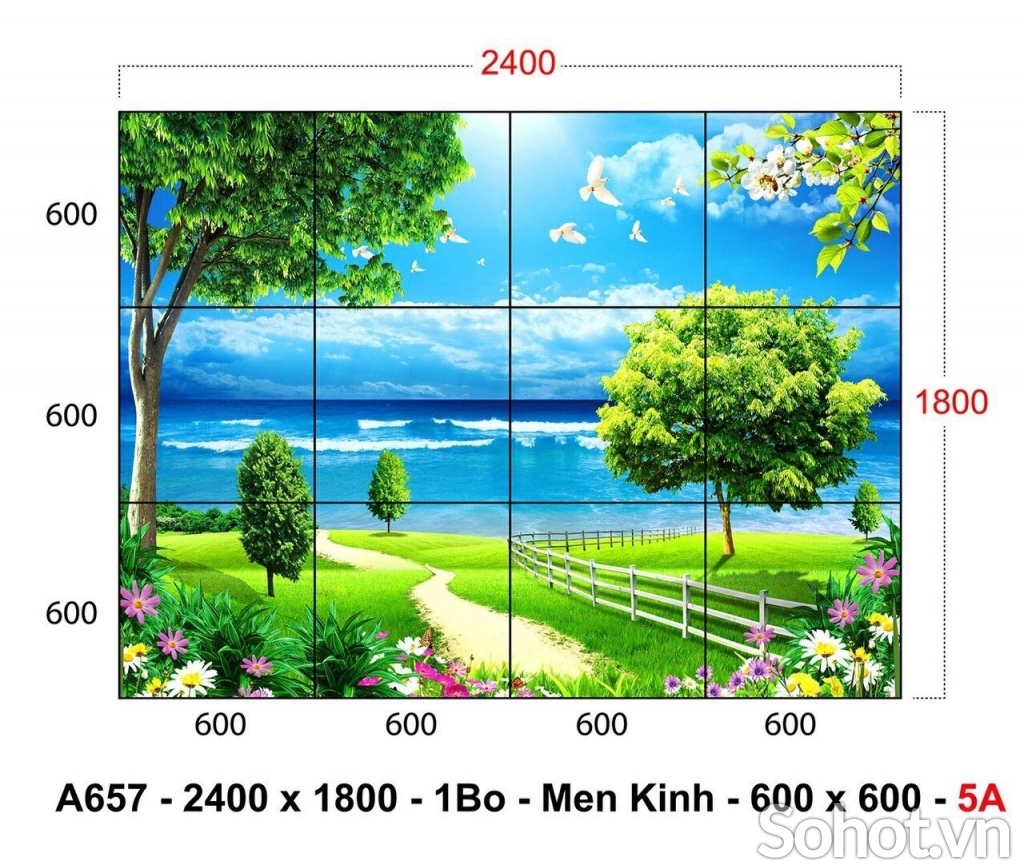 Gạch men dán phòng khách