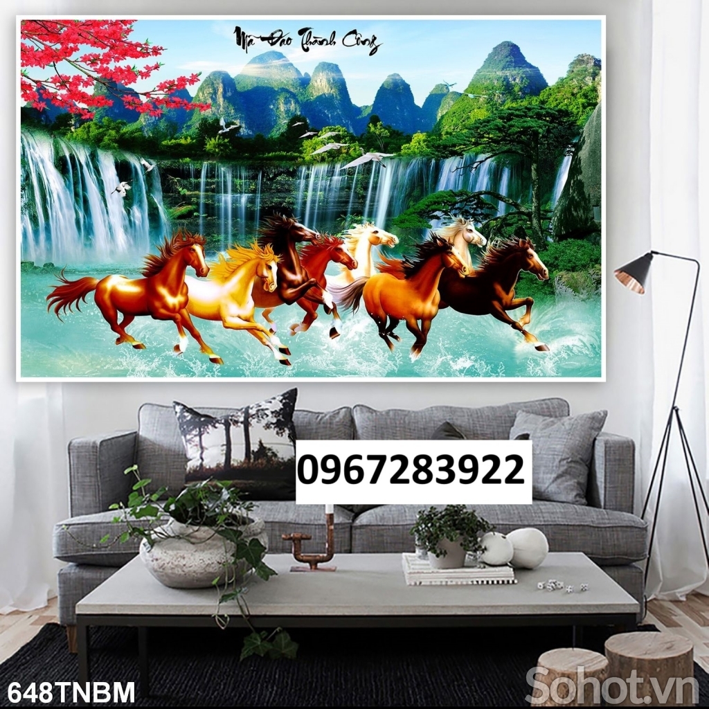 Tranh gạch đẹp trang trí ngựa mã đáo