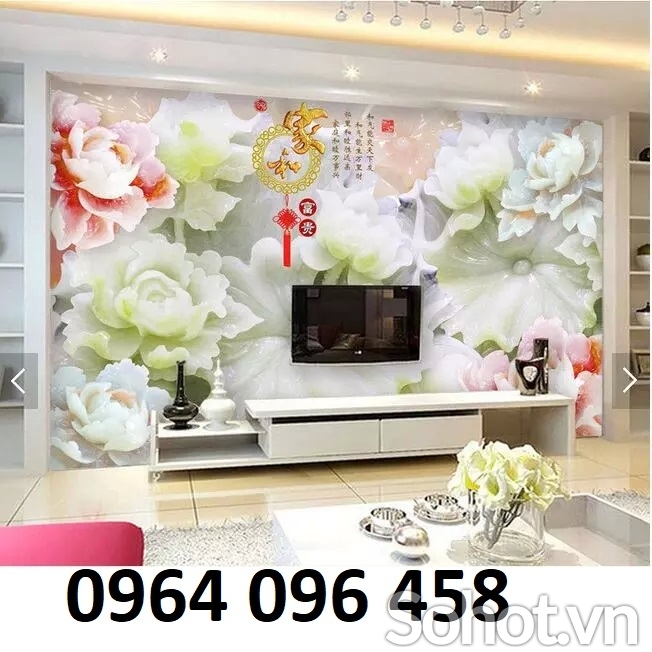 Tranh gạch 3d hoa ngọc - XVC733