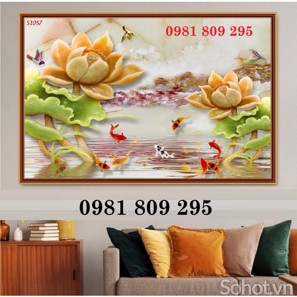 Gạch ốp tường , gạch trang trí , tranh hoa sen