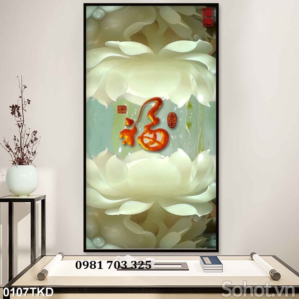 Tranh gạch khổ đứng đẹp trang trí