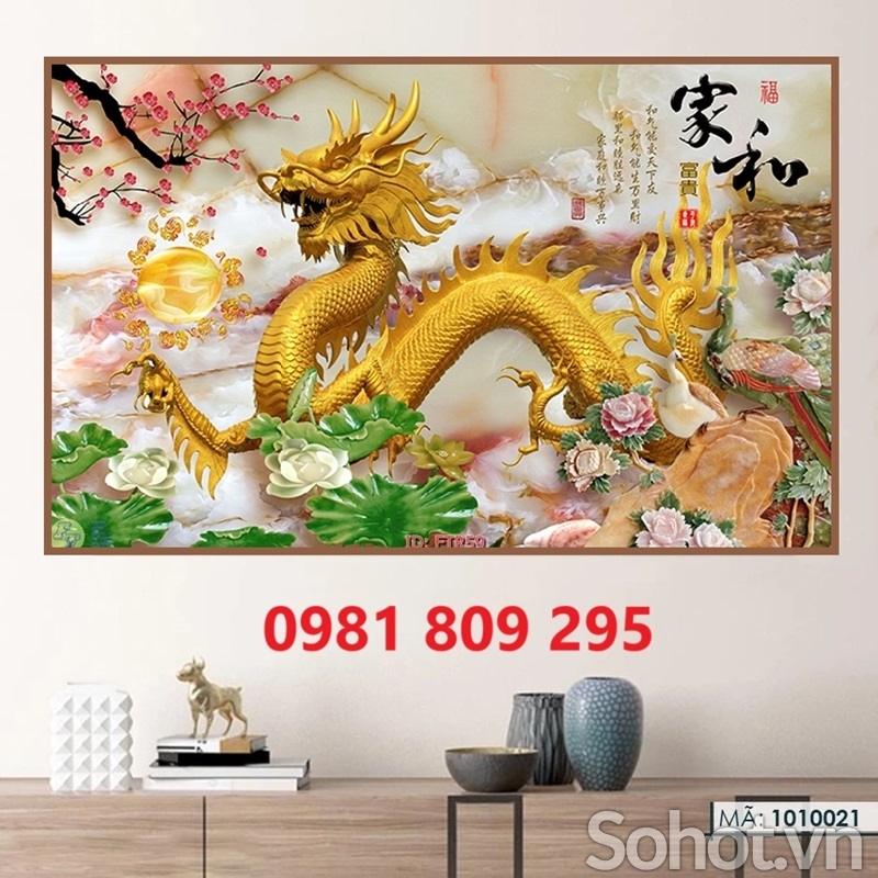 Tranh 3d rồng , gạch tranh 3d rồng phượng