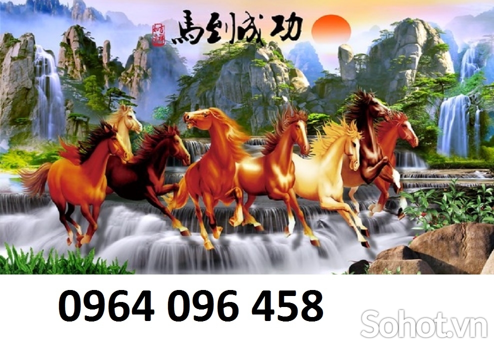 Tranh gạch mã đáo thành công - gạch tranh 3d ốp tường - KMN7