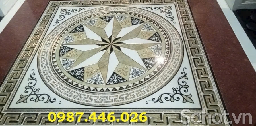 Gạch thảm hoa khắc vàng HP5788