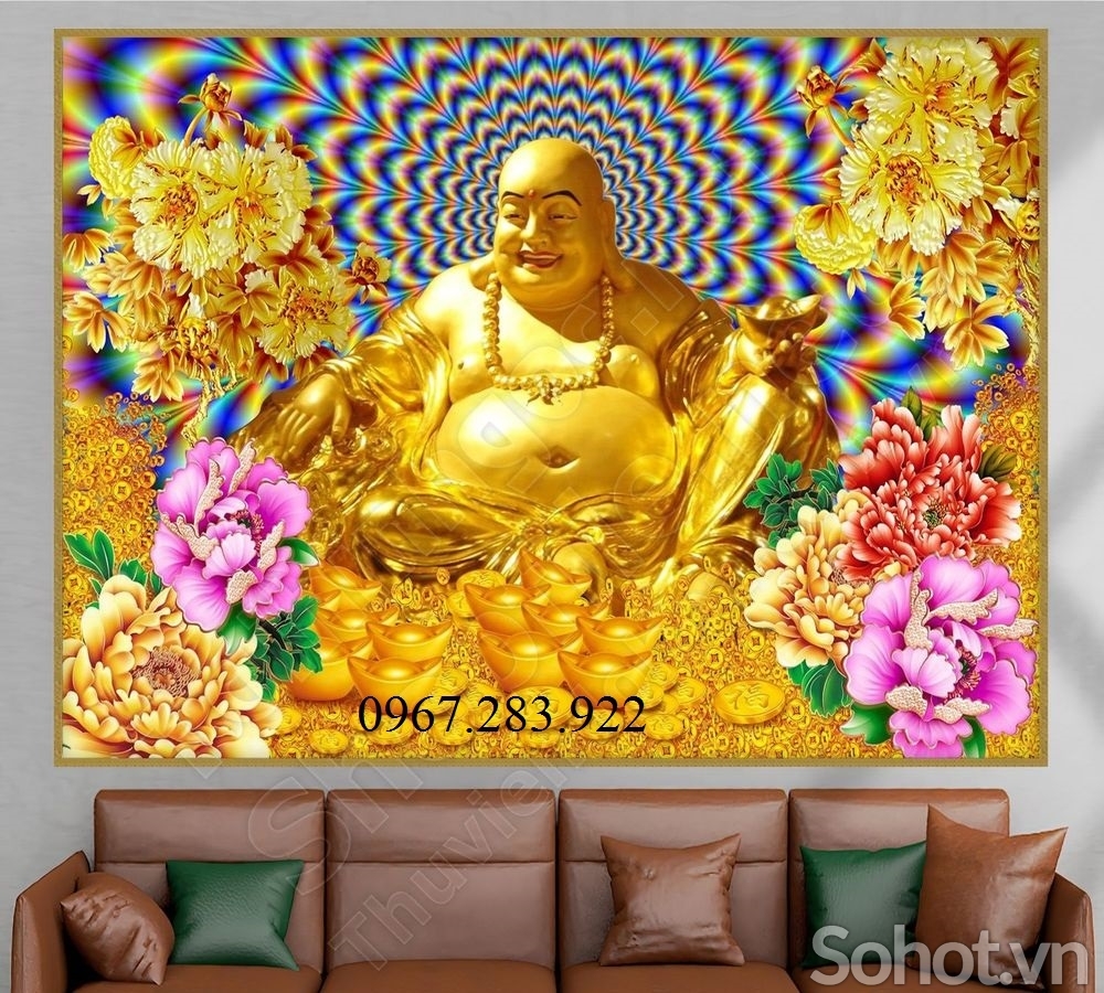 Tranh 3D- Tranh Phật Di Lặc
