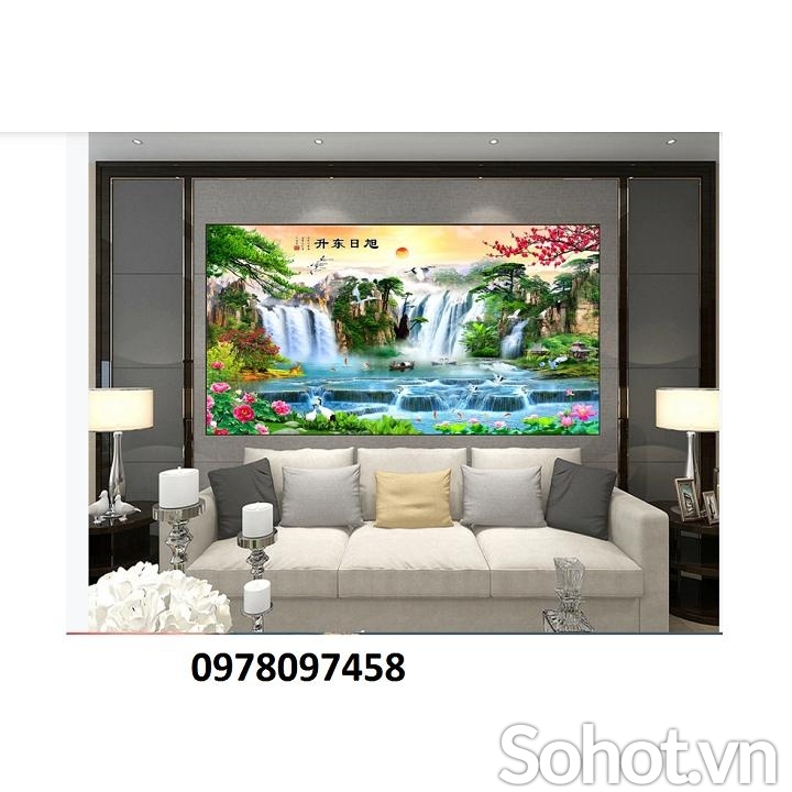 Tranh gạch 3D - tranh thác nước